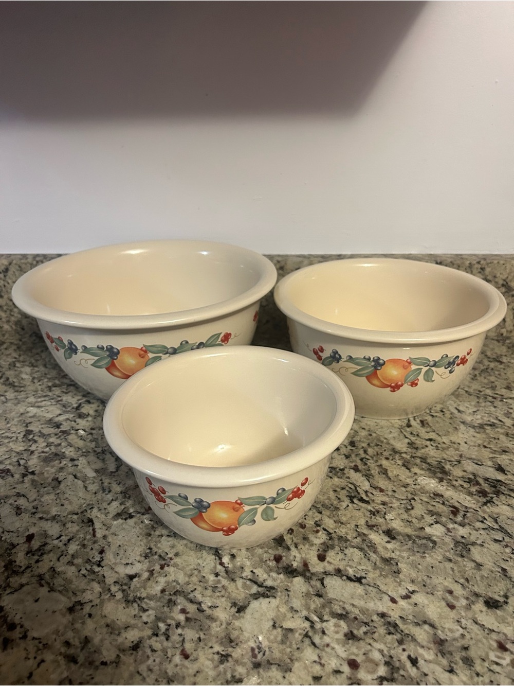 Corelle Abundance nesting, mixing bowls, set of three autumn fall